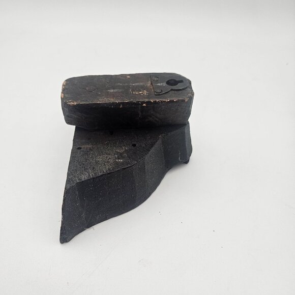 Antique Hand Carved Wood Textile Geometric Pattern Fabric Stamp Block - Picture 5 of 8